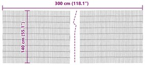 vidaXL Φράχτης από Καλάμια Φυσικό 300 x 140 cm Καλαμίδι