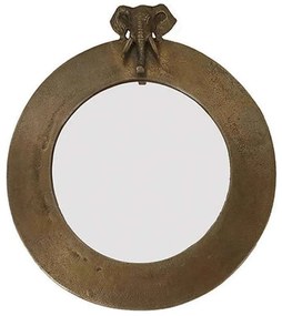 Καθρέπτης Τοίχου Στρογγυλός Elephant 00.07.7318 Φ44x26cm Gold Aluminium