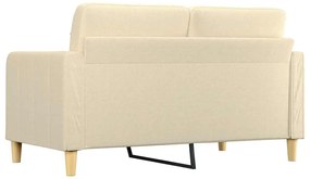 vidaXL Καναπές Διθέσιος Κρεμ 140 εκ. Υφασμάτινος