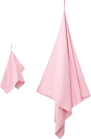 vidaXL Σύνολο πετσέτας αθλητισμού 2 pcs Ροζ ύφασμα