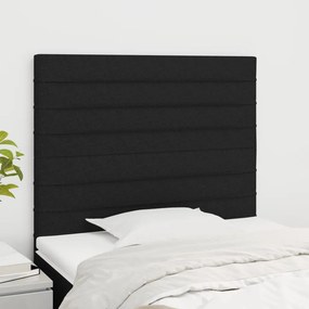 vidaXL Κεφαλάρι Κρεβατιού Μαύρο 80x5x118/128 εκ. Ύφασμα