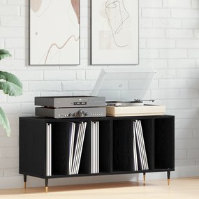 vidaXL Ντουλάπα Δίσκων Μαύρο Δρυς 100x38x48 εκ Επεξεργασμένο Ξύλο