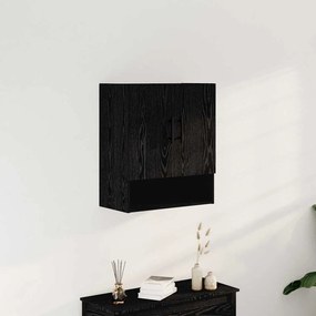 vidaXL Ντουλάπα Τοίχου Μαύρη Δρυς 60x31x70 εκ Πλαστικό Ξύλο