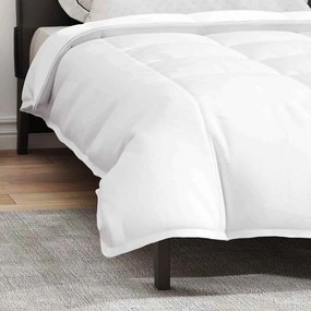 vidaXL Κουβέρτα 2 σε 1 Λευκό 155 x 220 cm Φτερό