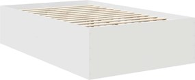 vidaXL Σκελετός Κρεβατιού Λευκό 120 x 190 cm Επεξεργασμένο ξύλο