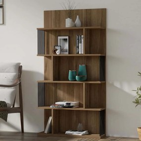 Βιβλιοθήκη Alex 495SSE1232 80x21,8x160cm Walnut