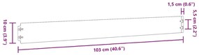 Μπορντούρες Γκαζόν 10τεμ Ανθρακί 10x103εκ Ατσάλι Σκληρυθέν Αέρα - Καφέ