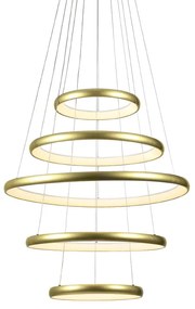 ΚΡΕΜΑΣΤΟ Φ/Σ LED 80W 6400LM CCT IP20 ΧΡΥΣΟ ΜΕΤΑΛΛΙΚΟ + ΑΚΡΥΛΙΚΟ ACA HM23LEDP5GDCCT