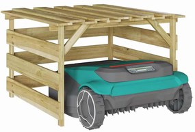 vidaXL Γκαράζ Χλοοκοπτικού Καφέ 84 x 80 x 56 εκ