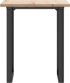 vidaXL Τραπέζι Τραπεζαρίας Πλαίσιο Ο Μασίφ Πεύκο/Ατσάλι