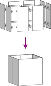 vidaXL Ζαρντινιέρα Λαδί 80x80x80 εκ. από Χάλυβα