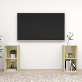 Έπιπλα Τηλεόρασης 2 τεμ Sonoma Δρυς 72x35x36,5εκ Επεξ. Ξύλο 3079901