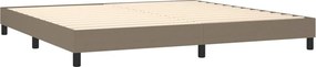 vidaXL Κρεβάτι Boxspring με Στρώμα Taupe 200x200 εκ. Υφασμάτινο