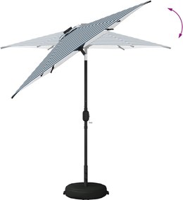 vidaXL Ομπρέλα Κήπου με LED Φώτα και Βάση 230 x 230 εκ Πολυεστέρας