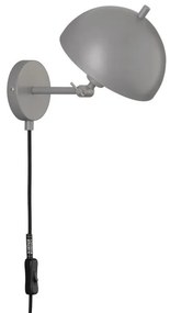 Απλίκα Φωτιστικό Τοίχου KIA Η25 Φ18 Fischer Honsel-830237-Γκρι 830237