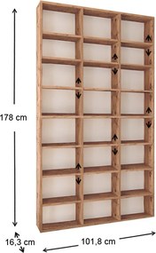 Βιβλιοθήκη Fyodor Megapap χρώμα pine oak 102x16x178εκ.