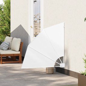 vidaXL Αδιάφανο σκίαστρο μπαλκονιού Λευκό 115 x 115 εκ ύφασμα