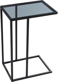 Side Table Alaska C - Smoked Glass Black