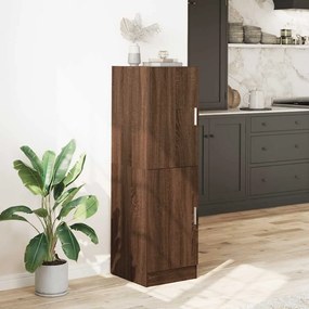Ντουλάπι Κουζίνας Καφέ δρυς 38x41,5x131,5 εκ. Επεξεργ. Ξύλο - Καφέ