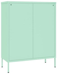 vidaXL Συρταριέρα Χρώμα Μέντα 80 x 35 x 101,5 εκ. από Ατσάλι