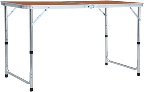 vidaXL Τραπέζι Κάμπινγκ Πτυσσόμενο 120 x 60 εκ. Αλουμινίου