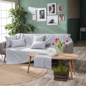 Ριχτάρι Ostia 04 Grey Teoran Three-Seater 180x300cm Βαμβάκι-Πολυέστερ