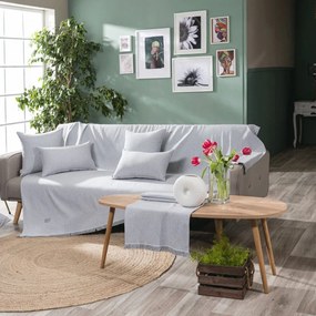 Ριχτάρι Ostia 04 Grey Teoran Τριθέσιο 180x300cm Cotton-Polyester