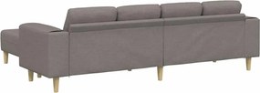 vidaXL Καναπές σαλονιού 3 pcs Taupe Πολυεστέρας