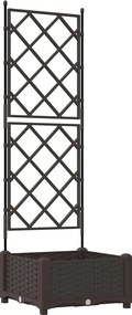 vidaXL Γλάστρα Κήπου Καφέ 40 x 40 x 125,5 εκ. PP