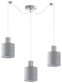 Φωτιστικό Οροφής Τρίφωτο Homelighting 77-8423 Nickel/Grey