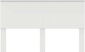 vidaXL Κεφαλάρι με κεφαλάρι Λευκό 160 cm Επεξεργασμένο ξύλο
