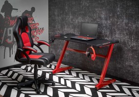 B49 desk black / red DIOMMI V-CH-B/49