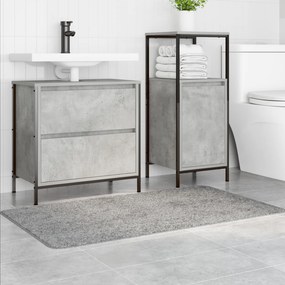vidaXL Πατάκι Μπάνιου Ορθογώνιο Γκρι 70x120 εκ. Πολυπροπυλένιο Αντιολισθητικό