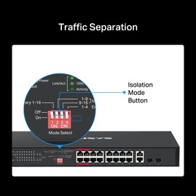MERCUSYS rackmount switch MS120GP, 20x Gigabit θύρες, PoE+, V1.0