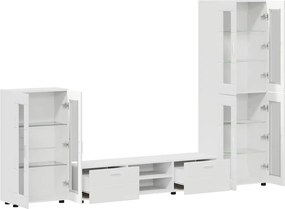 vidaXL Σετ επίπλου τηλεόρασης FLORIN 3 pcs Λευκό Επεξεργασμένο ξύλο