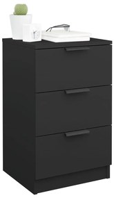 vidaXL Κομοδίνο Μαύρο 40 x 36 x 65 εκ.