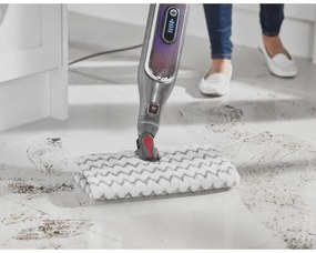 Shark S6003EU, 1200W, 0,35 l, 3 ρυθμίσεις, τεχνολογία Klick'n Flip, Steam Blaster, μαξιλαράκια Dirt Grip, γκρι/βιολετί