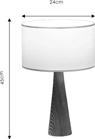 Επιτραπέζιο φωτιστικό Kalito pakoworld ivory-καφέ Φ24x45εκ