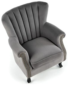 Πολυθρόνα Houston 1105, Γκρι, 87x73x70cm, 18 kg, Ταπισερί, Πόδια: Ξύλο | Epipla1.gr