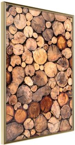 Αφίσα - Log Pile - 20x30 - Χρυσό - Χωρίς πασπαρτού