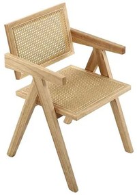 Καρέκλα ξύλινη Nextdeco Benson πλάτη PE Rattan 49,6x57xY805εκ