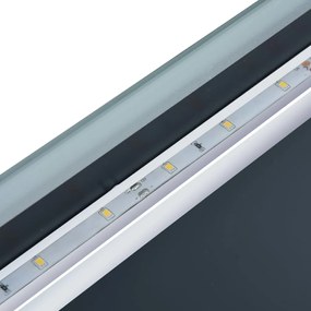 vidaXL Καθρέφτης Μπάνιου με LED/Αισθητήρα Αφής και Οθόνη Ώρας 80x60εκ.