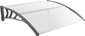 Costway Γκρι και Ασημί Στέγαστρο Πόρτας 122 x 99 εκ. NP11229HS