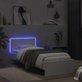 vidaXL Σκελετός Κρεβατιού Λευκό 80 x 200 cm Επεξεργασμένο Ξύλο