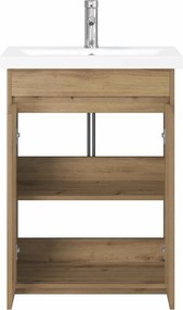 vidaXL Σετ Επίπλων Μπάνιου Artisan Δρυς 61 x 40 x 84,5 εκ