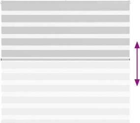 vidaXL Ζέβρα τυφλή Ανοιχτό Γκρι Πλάτος υφάσματος 160,9 εκ. Πολυεστέρας