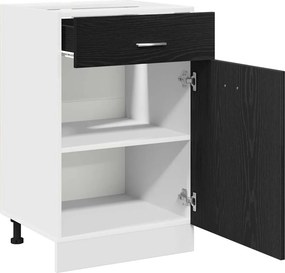 vidaXL Κρεμαστό ντουλάπι Μαύρη Οξυά 50 x 46 x 81,5 εκ