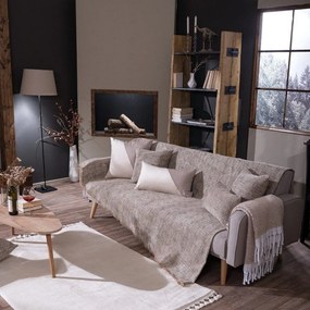 Ριχτάρι Hampton 05 Taupe Teoran Διθέσιο 180x250cm Βαμβάκι-Ακρυλικό