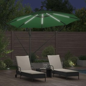 vidaXL Ομπρέλα ηλίου 294 x 294 x 248 cm Πολυεστέρας και Αλουμίνιο