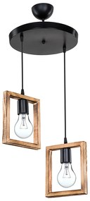 Φωτιστικό οροφής δίφωτο Isolate pakoworld Ε27 καρυδί Φ43x83εκ